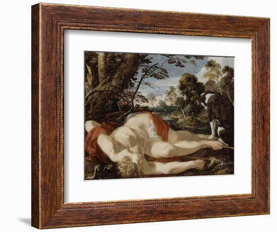 Adonis mort et son chien-Laurent de La Hyre-Framed Giclee Print