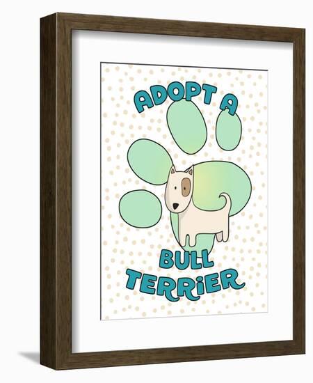 Adopt A Bull Terrier-Tina Lavoie-Framed Giclee Print