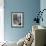 Adorable Baby Brushing Teeth While Sitting in Sink-null-Framed Photographic Print displayed on a wall