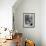 Adorable Baby Brushing Teeth While Sitting in Sink-null-Framed Photographic Print displayed on a wall