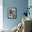 Adorable Baby Brushing Teeth While Sitting in Sink-null-Framed Photographic Print displayed on a wall