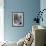 Adorable Baby Brushing Teeth While Sitting in Sink-null-Framed Photographic Print displayed on a wall