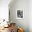 Adorable Baby Brushing Teeth While Sitting in Sink-null-Framed Photographic Print displayed on a wall