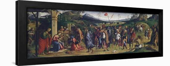 Adoration of Magi, 1499-Lorenzo Costa-Framed Giclee Print