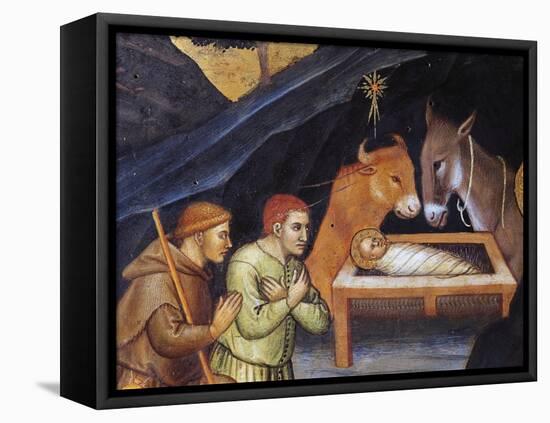 Adoration of Magi-Taddeo di Bartolo-Framed Premier Image Canvas
