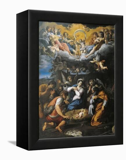 Adoration of Shepherds-Annibale Carracci-Framed Premier Image Canvas