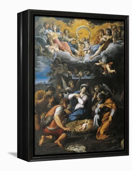 Adoration of Shepherds-Annibale Carracci-Framed Premier Image Canvas