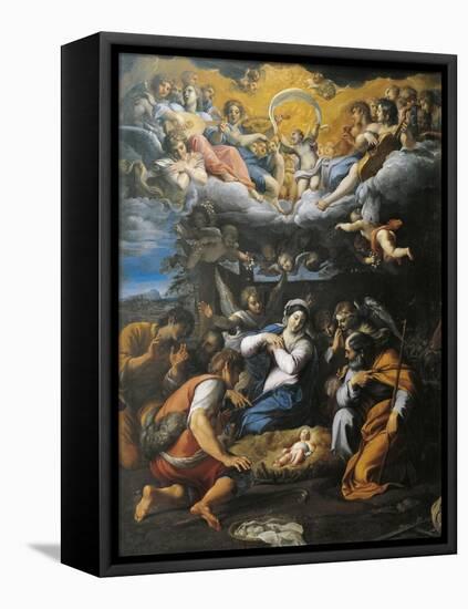 Adoration of Shepherds-Annibale Carracci-Framed Premier Image Canvas