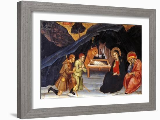 Adoration of Shepherds-Taddeo di Bartolo-Framed Giclee Print