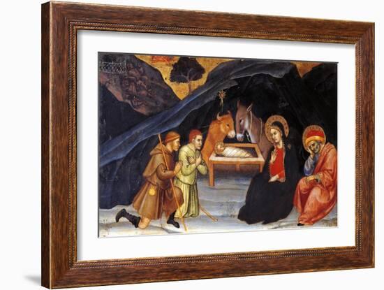 Adoration of Shepherds-Taddeo di Bartolo-Framed Giclee Print