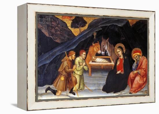 Adoration of Shepherds-Taddeo di Bartolo-Framed Premier Image Canvas