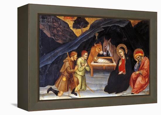 Adoration of Shepherds-Taddeo di Bartolo-Framed Premier Image Canvas