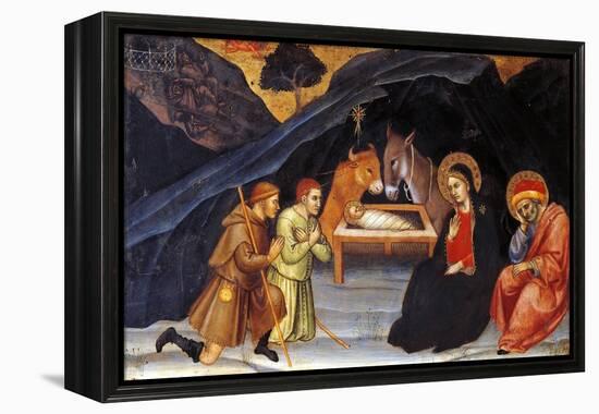 Adoration of Shepherds-Taddeo di Bartolo-Framed Premier Image Canvas