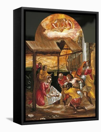 Adoration of Shepherds-El Greco-Framed Premier Image Canvas