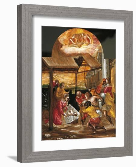 Adoration of Shepherds-El Greco-Framed Giclee Print