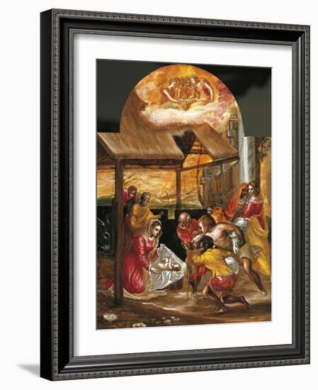 Adoration of Shepherds-El Greco-Framed Giclee Print