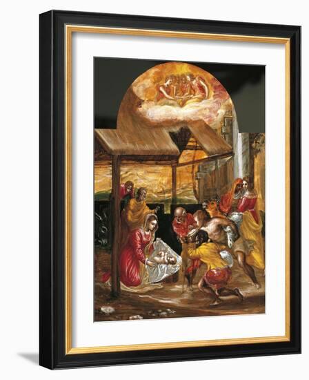 Adoration of Shepherds-El Greco-Framed Giclee Print