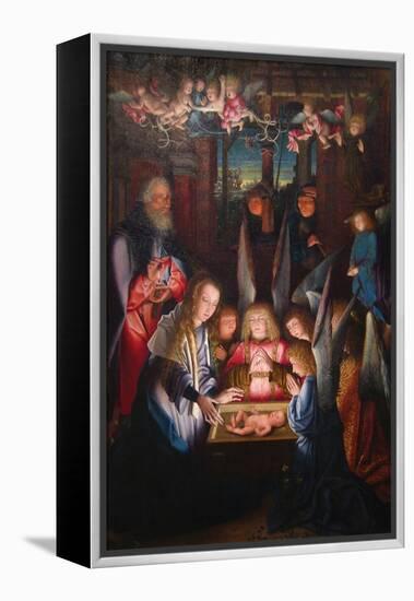 Adoration of the Christ Child-Jan Joest of Kalkar (Follower of)-Framed Stretched Canvas