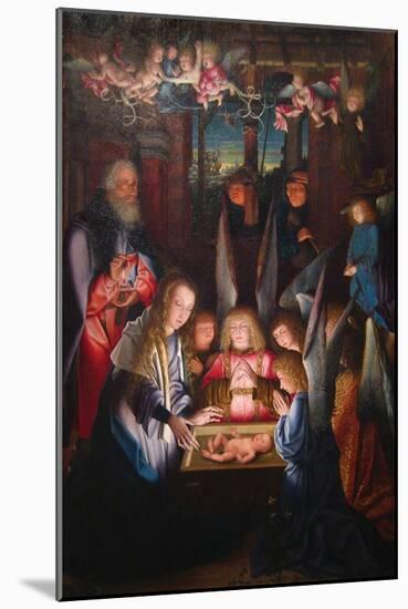 Adoration of the Christ Child-Jan Joest of Kalkar (Follower of)-Mounted Art Print