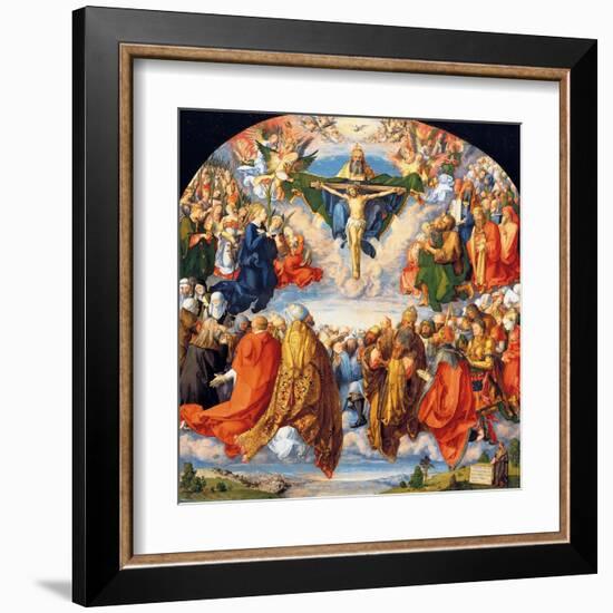 Adoration of the Holy Trinity (Landauer Altarpiece)-Albrecht Dürer-Framed Art Print