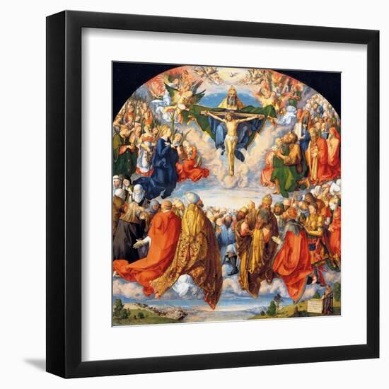 Adoration of the Holy Trinity (Landauer Altarpiece)-Albrecht Dürer-Framed Art Print