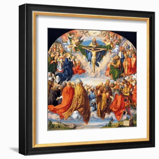 Adoration of the Holy Trinity (Landauer Altarpiece)-Albrecht Dürer-Framed Art Print