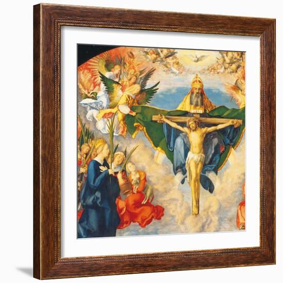 Adoration of the Holy Trinity (Landauer Altarpiece)-Albrecht Dürer-Framed Art Print