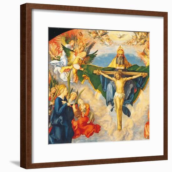 Adoration of the Holy Trinity (Landauer Altarpiece)-Albrecht Dürer-Framed Art Print