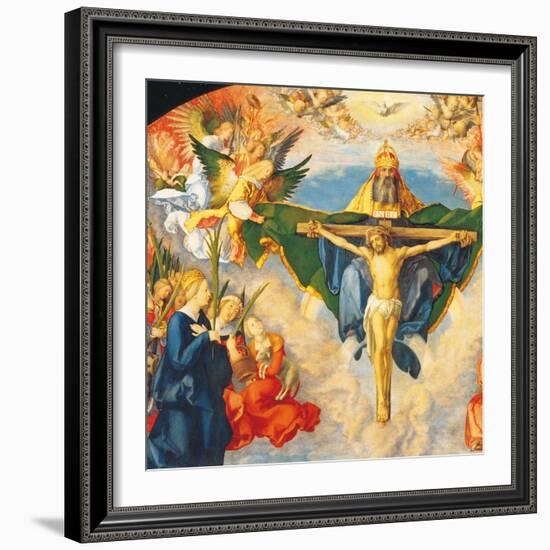 Adoration of the Holy Trinity (Landauer Altarpiece)-Albrecht Dürer-Framed Art Print