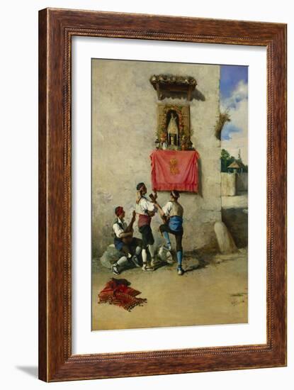 Adoration of the Image of Our Lady Del Pilar of Zaragoza-Filippo Indoni-Framed Giclee Print