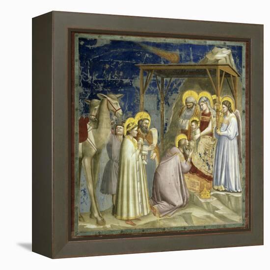 Adoration of the Kings, c.1303-10-Giotto di Bondone-Framed Premier Image Canvas