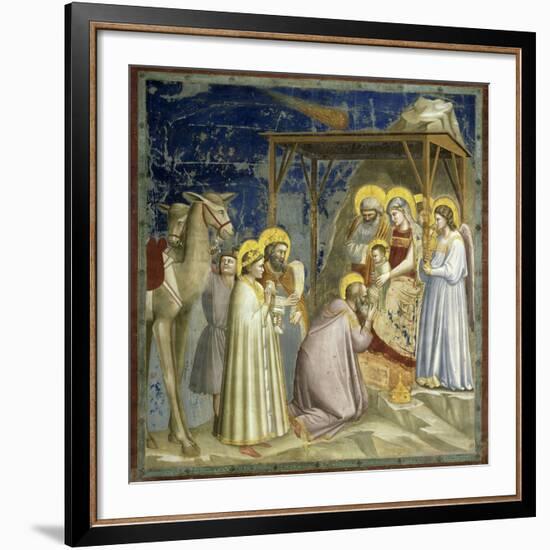 Adoration of the Kings, c.1303-10-Giotto di Bondone-Framed Giclee Print