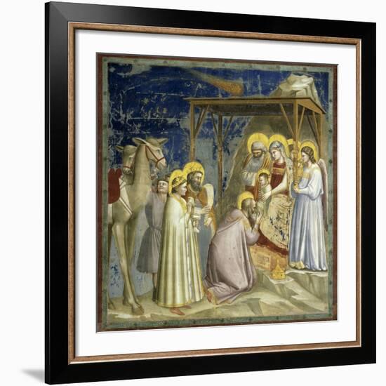 Adoration of the Kings, c.1303-10-Giotto di Bondone-Framed Giclee Print