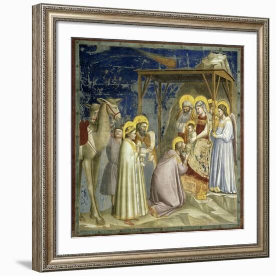 Adoration of the Kings, c.1303-10-Giotto di Bondone-Framed Giclee Print