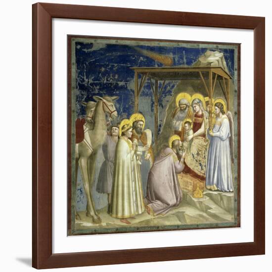 Adoration of the Kings, c.1303-10-Giotto di Bondone-Framed Giclee Print
