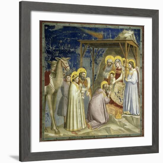 Adoration of the Kings, c.1303-10-Giotto di Bondone-Framed Giclee Print