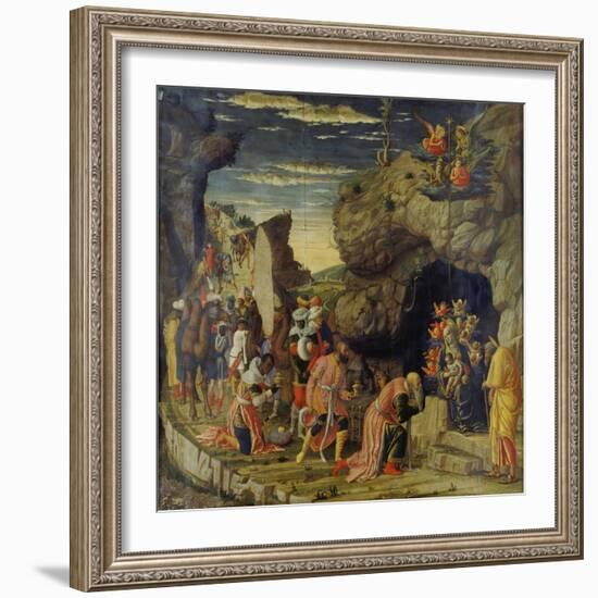 Adoration of the Kings (Centre Panel)-Andrea Mantegna-Framed Giclee Print