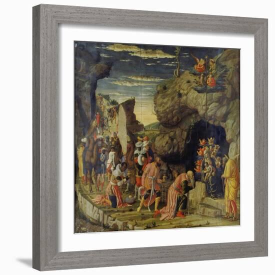 Adoration of the Kings (Centre Panel)-Andrea Mantegna-Framed Giclee Print