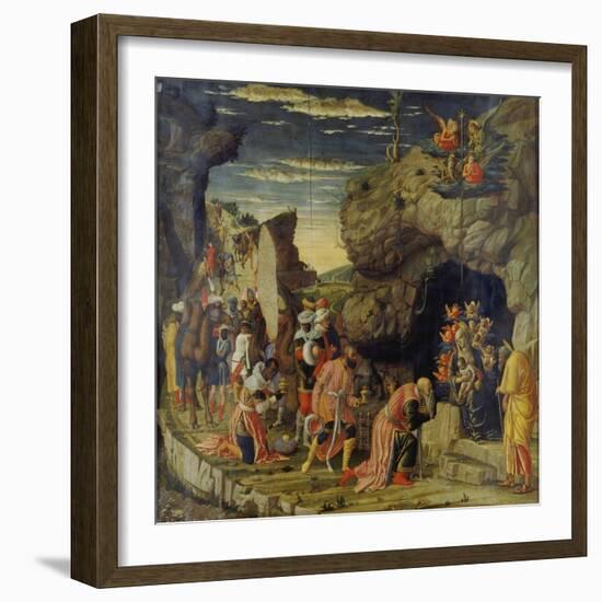 Adoration of the Kings (Centre Panel)-Andrea Mantegna-Framed Giclee Print