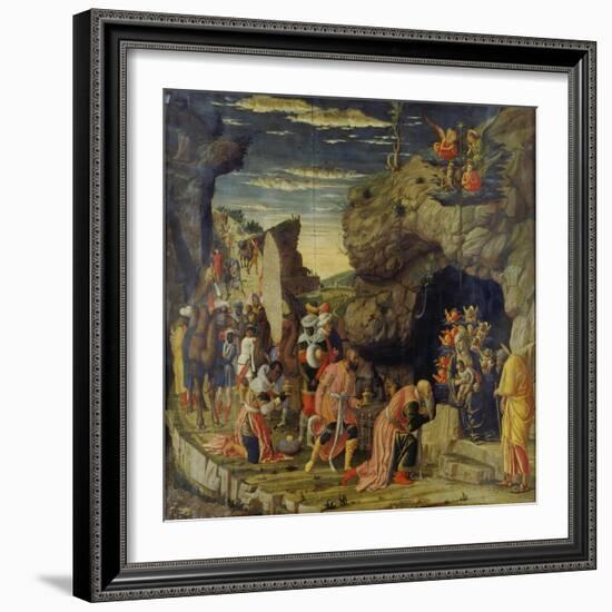 Adoration of the Kings (Centre Panel)-Andrea Mantegna-Framed Giclee Print