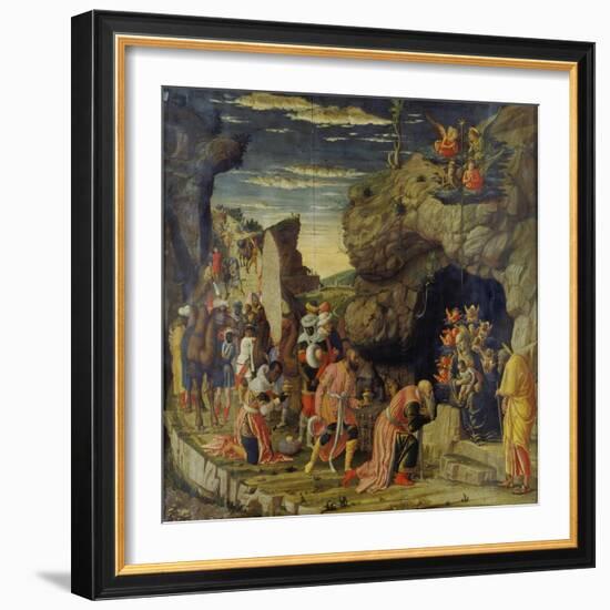 Adoration of the Kings (Centre Panel)-Andrea Mantegna-Framed Giclee Print