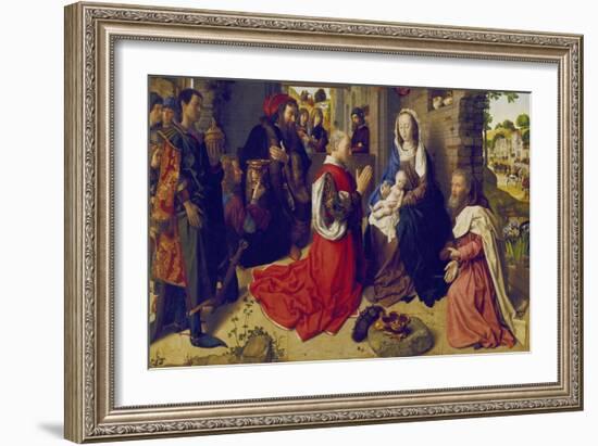 Adoration of the Kings (Monforte-Altar), about 1470-Hugo van der Goes-Framed Giclee Print