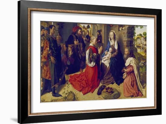 Adoration of the Kings (Monforte-Altar), about 1470-Hugo van der Goes-Framed Giclee Print