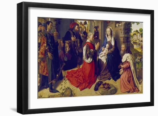 Adoration of the Kings (Monforte-Altar), about 1470-Hugo van der Goes-Framed Giclee Print