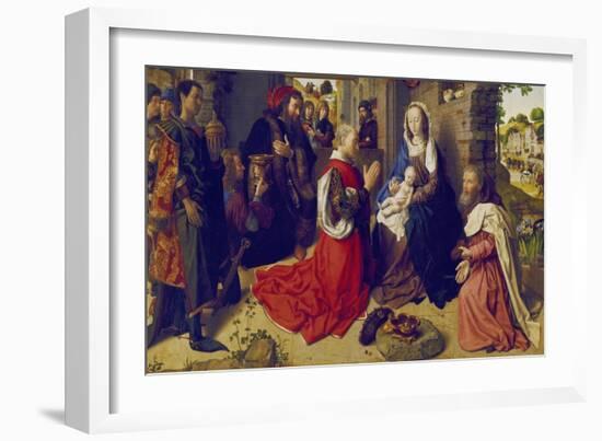 Adoration of the Kings (Monforte-Altar), about 1470-Hugo van der Goes-Framed Giclee Print