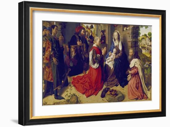 Adoration of the Kings (Monforte-Altar), about 1470-Hugo van der Goes-Framed Giclee Print