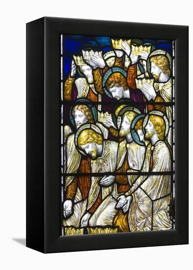 Adoration of the Lamb, 1884 (Stained Glass)-Henry Holiday-Framed Premier Image Canvas