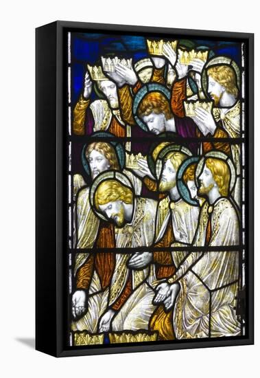 Adoration of the Lamb, 1884 (Stained Glass)-Henry Holiday-Framed Premier Image Canvas