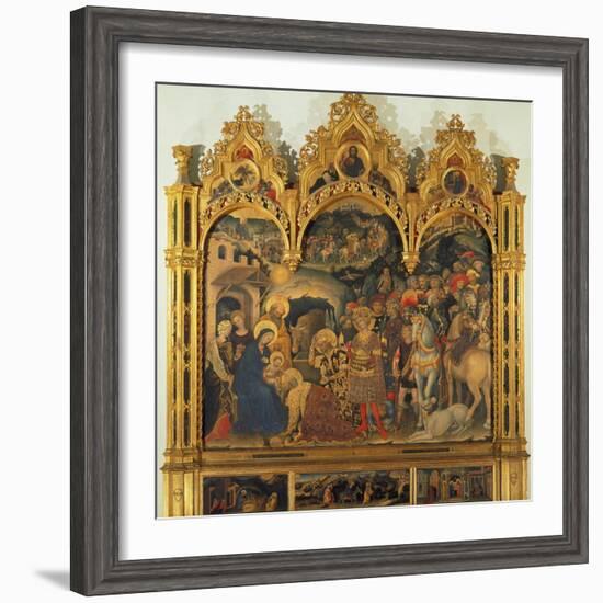 Adoration of the Magi, 1423-Gentile da Fabriano-Framed Giclee Print