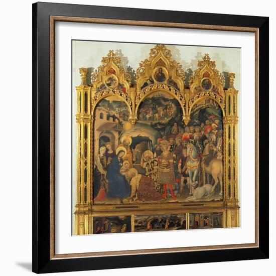 Adoration of the Magi, 1423-Gentile da Fabriano-Framed Giclee Print